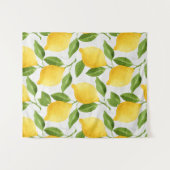 Tenture Motif citrons aquarelle (Devant (Horizontal))