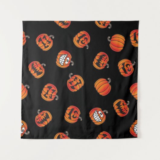 Tenture motif citrouille (Devant (Horizontal))