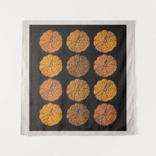 Tenture Motif Citrouille orange (Devant)