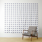 Tenture Motif Cœur Bleu (En situation (horizontale))