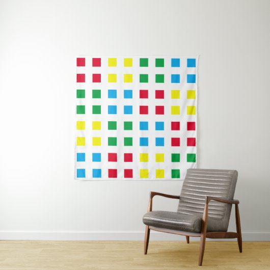 Tenture Motif coloré de géométrie (En situation)