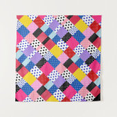 Tenture Motif coloré moderne Mosaic Dots (Devant (Horizontal))