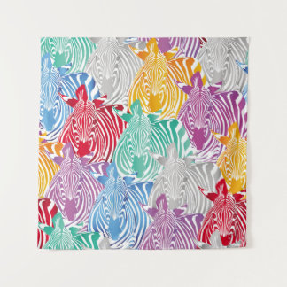 Tenture Motif coloré zèbre sans soudure. Textu animal sauv