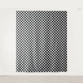 Tenture Motif damier noir et blanc (Devant)