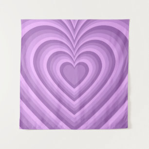 Tenture Motif d'amour du coeur hypnotique violet