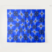 Tenture Motif d'anémone du Jardin bleu (Devant (Horizontal))
