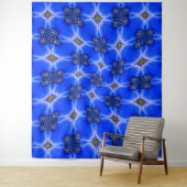 Tenture Motif d'anémone du Jardin bleu (En situation)