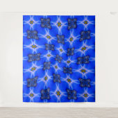 Tenture Motif d'anémone du Jardin bleu (Devant)