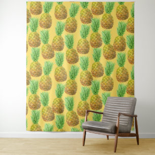 Tenture Motif d'aquarelle ananas