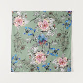 Tenture Motif d'aquarelle Arrière - plan vert. (Devant)