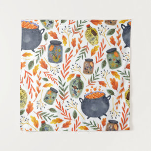 Tenture Motif d'aquarelle avec feuillage d'automne.