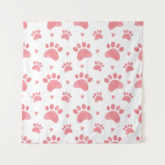 Tenture Motif d'aquarelle Cat Paws (Devant)