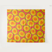 Tenture Motif d'aquarelle de tranches de melon (Devant (Horizontal))