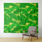 Tenture Motif d'aquarelle feuille Banana (En situation (horizontale))