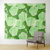 Tenture Motif d'aquarelle Hydrangea (En situation (horizontale))