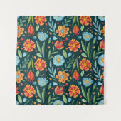 Tenture Motif d'aquarelle illustrée à la main (Devant (Horizontal))