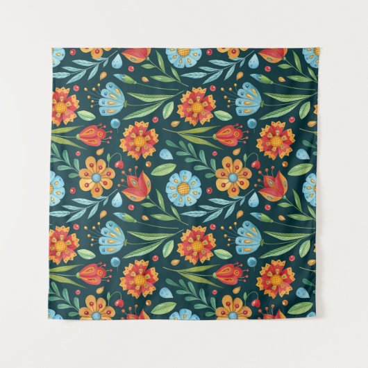 Tenture Motif d'aquarelle illustrée à la main (Devant)