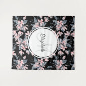 Tenture Motif d'aquarelle rose et gris (Devant (Horizontal))
