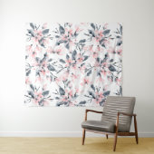 Tenture Motif d'aquarelle rose et gris (En situation (horizontale))