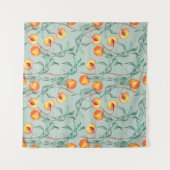 Tenture Motif d'aquarelle transparente avec pêches et bran (Devant (Horizontal))