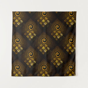 Tenture Motif d'art abstrait élégant boho moderne or #502