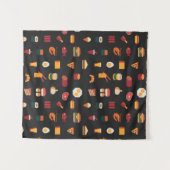 Tenture Motif d'art en pixel sans soudure, textures de tis (Devant (Horizontal))