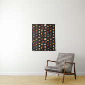 Tenture Motif d'art en pixel sans soudure, textures de tis (En situation)