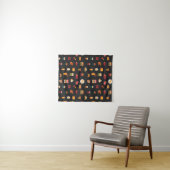 Tenture Motif d'art en pixel sans soudure, textures de tis (En situation (horizontale))