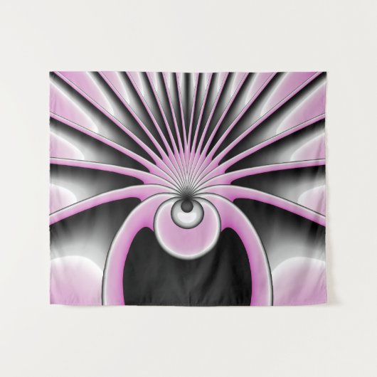 Tenture Motif d'art fractal Abstrait moderne (Devant (Horizontal))