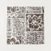 Tenture Motif d'art tropical autochtone hawaïen (Devant (Horizontal))