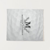 Tenture Motif de balle de golf personnalisé Nom Monogramme (Devant (Horizontal))