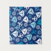 Tenture Motif de bande dessinée avec des voiliers (Devant)