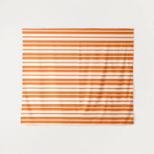 Tenture Motif de bandes verticales blanches orange (Devant (Horizontal))
