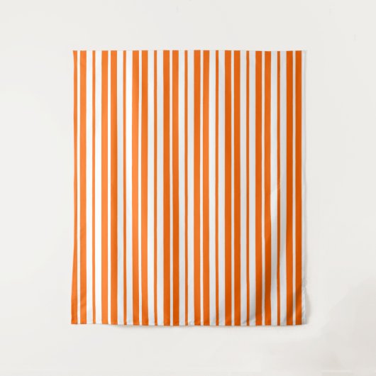 Tenture Motif de bandes verticales blanches orange (Devant)