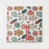 Tenture Motif de biscuits de Noël mignon (Devant (Horizontal))