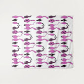 Tenture Motif de boutons de chats violets (Devant (Horizontal))