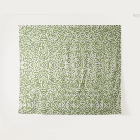 Tenture Motif de branches feuillues vertes (Devant (Horizontal))
