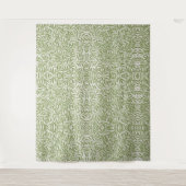 Tenture Motif de branches feuillues vertes (Devant)