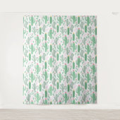 Tenture Motif de Cactus du désert vert et lumineux (Devant)
