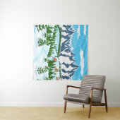 Tenture motif de cactus fleur sauvage dans un style aquare (En situation (horizontale))