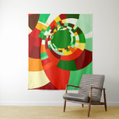 Tenture Motif de cercles abstraits (En situation)