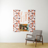 Tenture Motif de champignon orange Photo de naissance auto (En situation (horizontale))