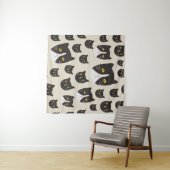 Tenture Motif de chat sans couture/ (En situation (horizontale))