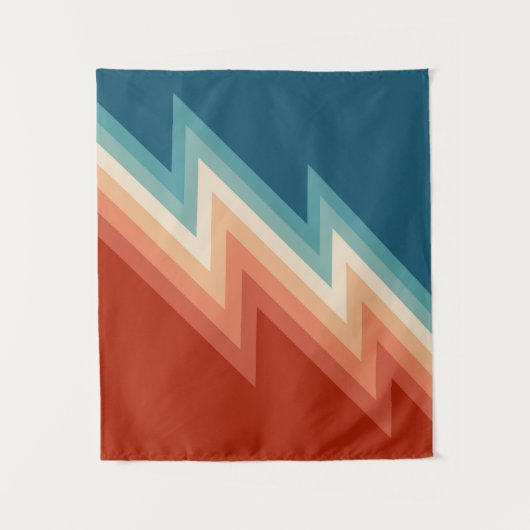 Tenture Motif de chevron de style rétro (Devant)