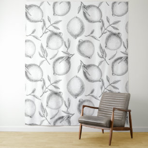 Tenture Motif de citron dessiné à la main