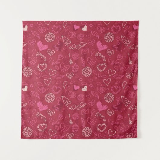 Tenture Motif de coeur (Devant)