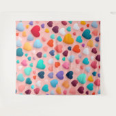 Tenture Motif de cœur multicolore (Devant (Horizontal))