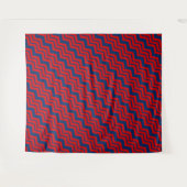 Tenture Motif de conception Chevron bleu et rouge (Devant (Horizontal))
