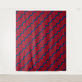 Tenture Motif de conception Chevron bleu et rouge (Devant)