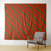 Tenture Motif de conception Chevron rouge et vert (En situation (horizontale))